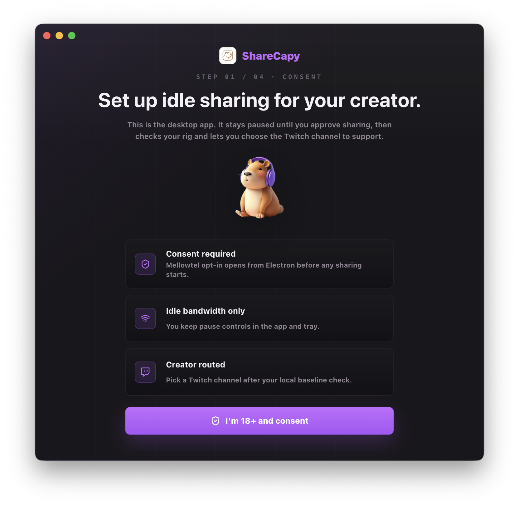 Consent-first onboarding