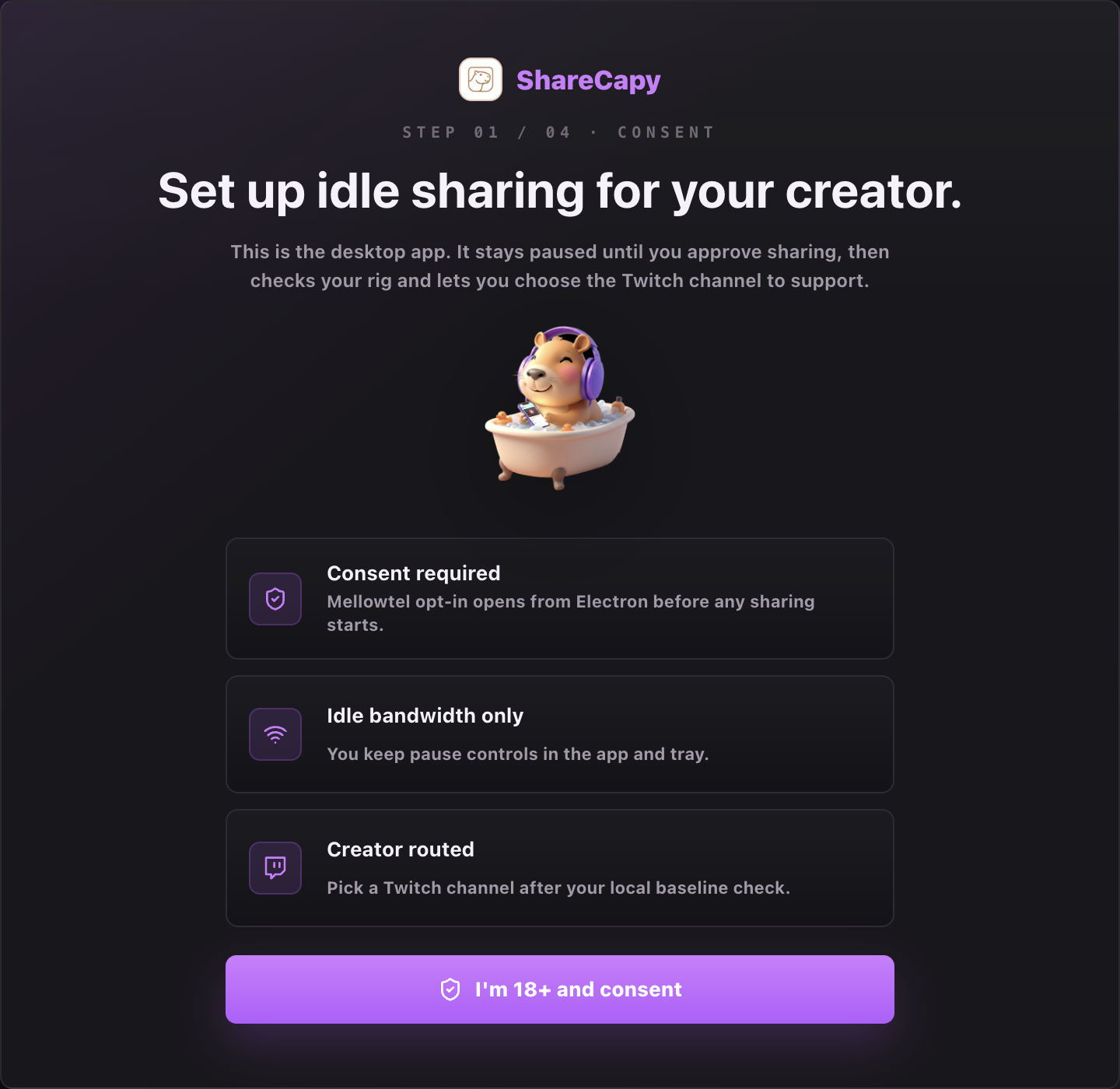 Consent-first onboarding