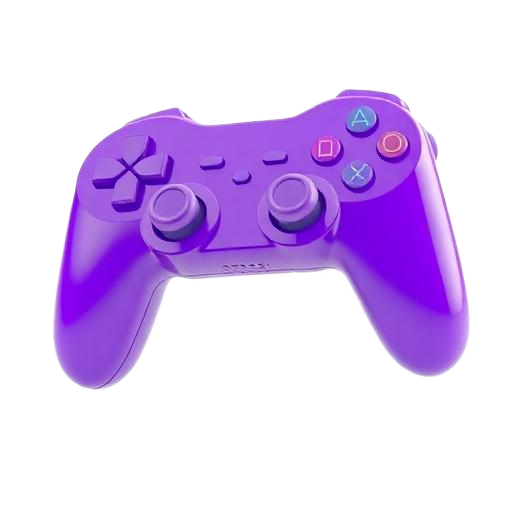 3D purple game controller