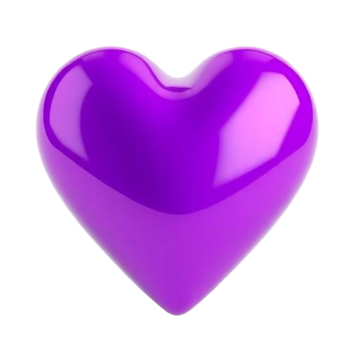 3D purple heart